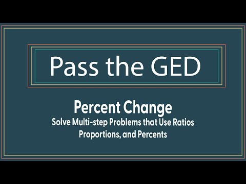 Percent Increase And Decrease On The Math Ged