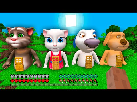 I found HOUSES OF TALKING TOM AND ANGELA AND BEN AND HANK in Minecraft - Gameplay