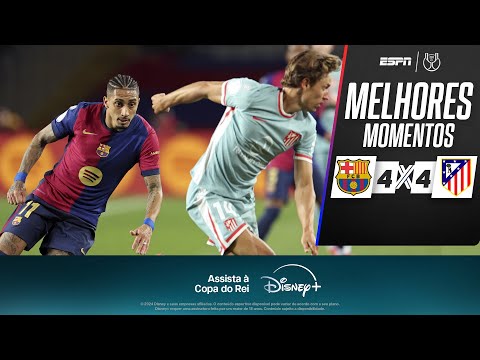 Gols e lances de Barcelona x Atlético de Madri