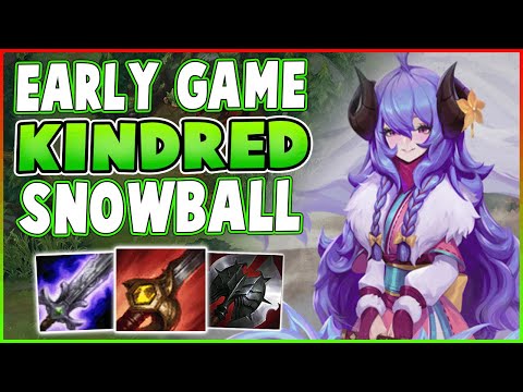 This Is How You Tilt The Enemy Top Laner And SnowBall With Onhit KINDRED! Spirit Blossom KINDRED!