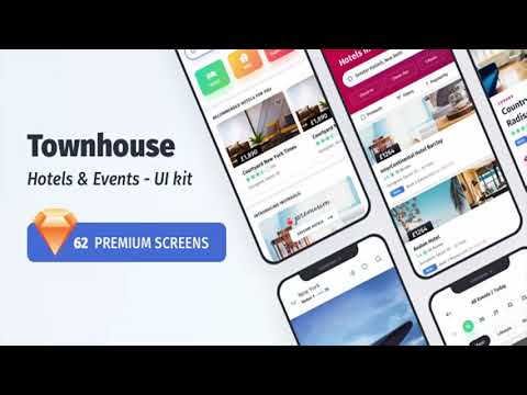 Townhouse Hotel Mobile App - UI-kit | Themeforest Website Templates and Themes