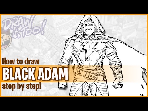 How to Draw BLACK ADAM | Narrated Step-by-Step Drawing Tutorial