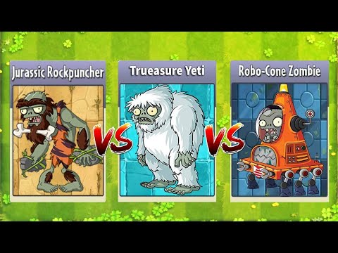 Rockpuncher & Robo-Cone & Yeti Zombie - Plants vs Zombies 2 battlez