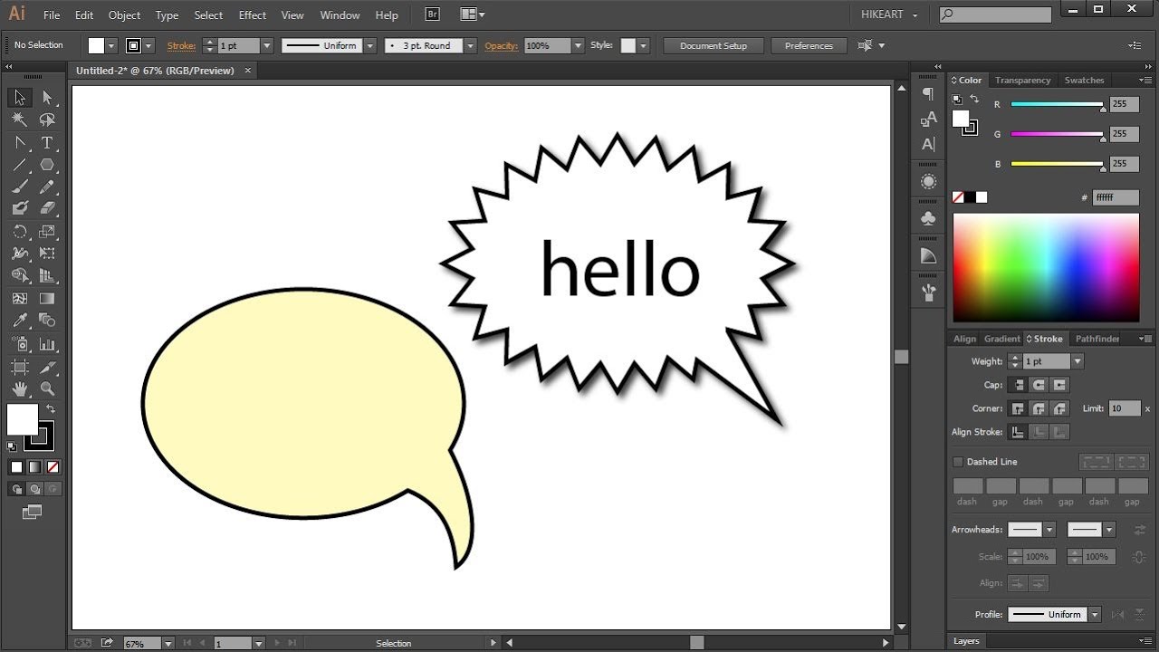 How to Draw a Speech Bubble in Adobe Illustrator