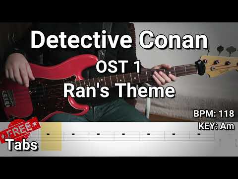 Detective Conan OST 1 - Ran's Theme (Bass Cover) Tabs