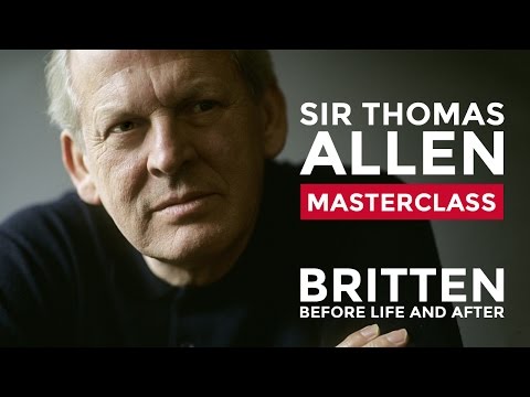 RCM Vocal Masterclass with Sir Thomas Allen: Britten 'Before Life and After'