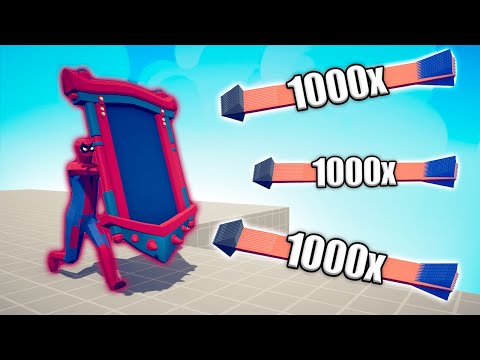 SPIDERMAN MIRROR SHIELD vs 1000x OVERPOWERED UNITS - TABS | Totally Accurate Battle Simulator 2023