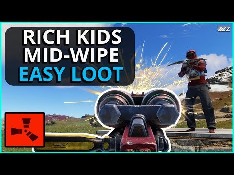 Taking LOOT From The RICHEST Kids Of A Mid Rust Wipe! Rust Solo Survival Gameplay