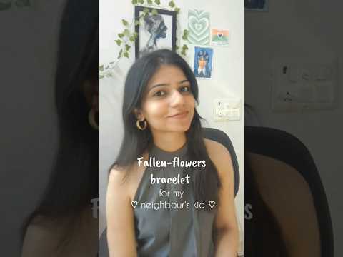 Super easy flower bracelet with tape 🌷🤍🕊️ #diy #subscribe