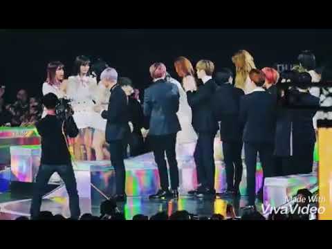 Loco talk about yuju or gfriend with daniel at mma 2018