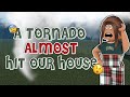 A TORNADO almost hit our HOUSE! | Roblox Bloxburg Family Roleplay | **WITH VOICE**