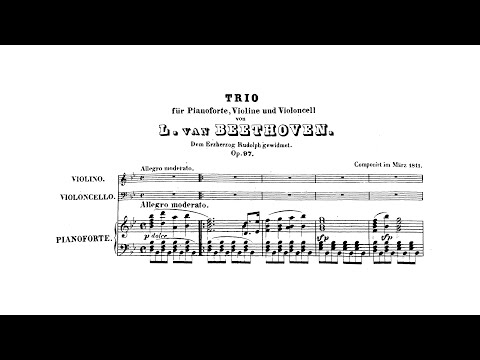 Beethoven: Piano Trio No. 7 in B-flat major, Op. 97 "Archduke Trio" (with Score)