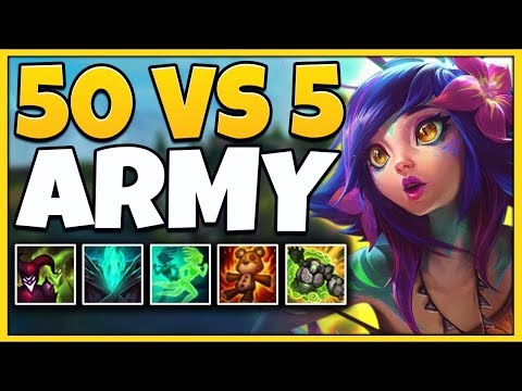 *MASSIVE ARMY* 5 CHAMPIONS. 5 SUMMONERS. (RIDICULOUS) - League of legends