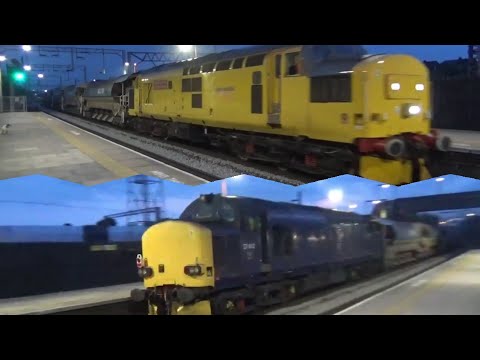 Network Rail 97302 & HNRC 37612 Thrashing Through Bescot Stadium TnT Hauling 6C44 With Tones 24/5/23
