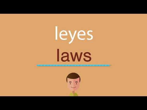 Cómo se dice leyes en inglés