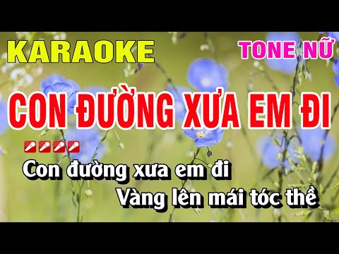 Karaoke Con Đường Xưa Em Đi Tone Nữ Nhạc Sống | Nguyễn Linh