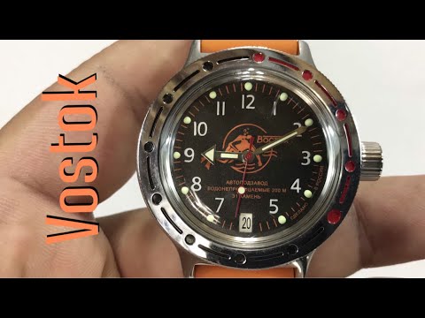 Vostok Amphibian Military Russian Diver Watch Scuba Dude Orange Review