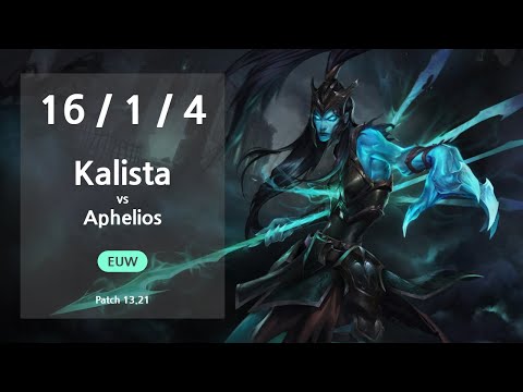 Kalista ADC vs Aphelios - EUW Challenger Patch 13.21