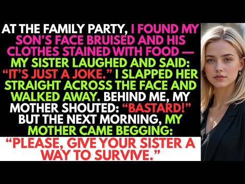 At the family party, my son’s face was bruised — my sister said, “It’s just a joke ”