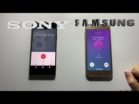 Sony Xperia XA1 vs Samsung Galaxy J3 2017  / Incoming & outgoing calls & call on hold