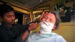 preview picture of video 'Indian barbershops - Hampi - shaving'