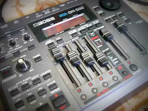 Boss BR-532 digital multi track recorder: Effects and drums demo