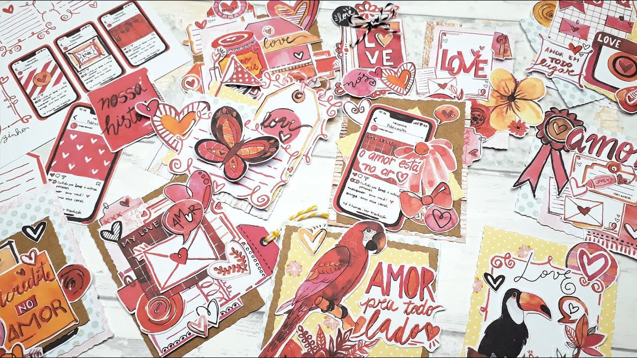 ARQUIVO PARA IMPRIMIR - SCRAPBOOK DIGITAL | DIA DOS NAMORADOS