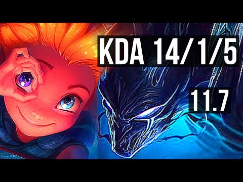 ZOE vs NOCTURNE (MID) | 14/1/5, Legendary, 1.2M mastery, 600+ games | KR Diamond | v11.7
