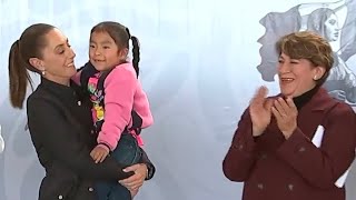 NIÑA CORRE Y ABRAZA A LA PRESIDENTA EN ECATEPEC. MIRA LO QUE PASÓ.