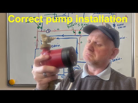 How to install and test a pump in a central heating system.