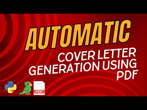 Automatic Cover letter generator using RAG | LLM, Vector DB, and LangChain
