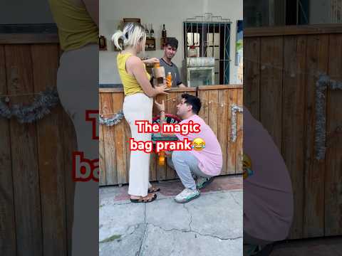 The magic bag prank 😜 #prank #magic #magicrevealed