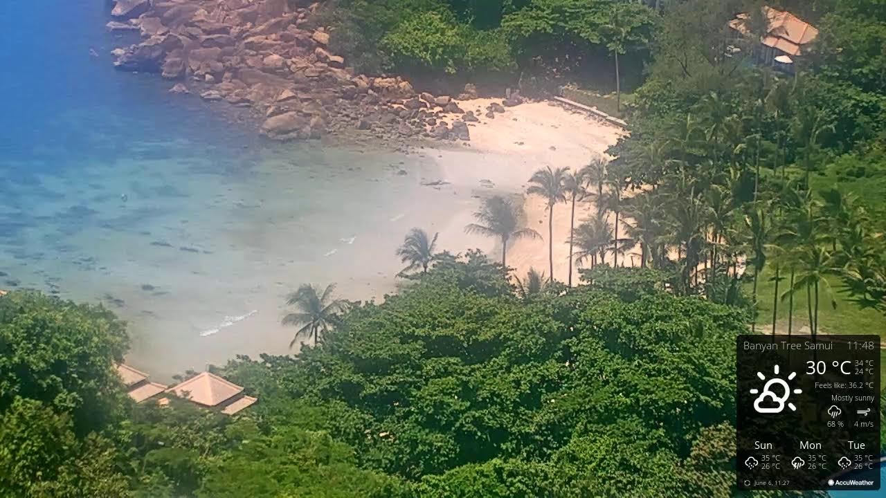 Панорама залива у отеля Banyan Tree (остров Самуи)