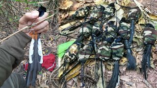 Download lagu Easy Bird Trap in the Forest | The First Pigeon Bird Trap using Fishing Net mp3