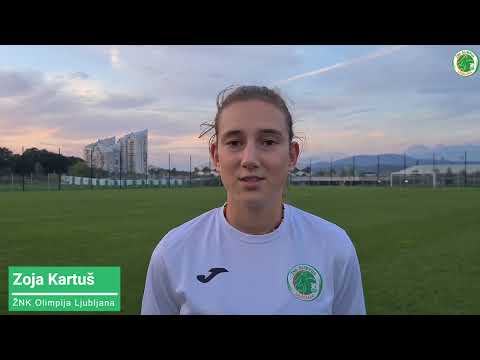 Zoja Kartuš pred pokalno tekmo ŽNK Olimpija - ŽNK Gažon