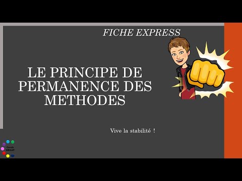 Le principe comptable de permanence des méthodes