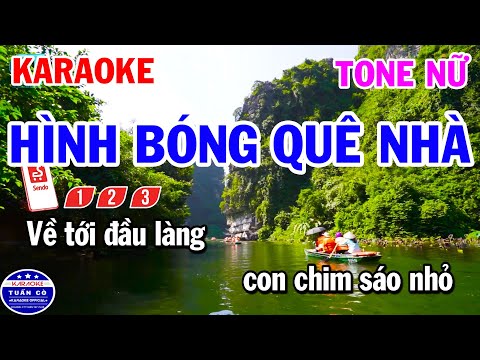 Karaoke Hình Bóng Quê Nhà Tone Nữ Nhạc Sống Cha Cha
