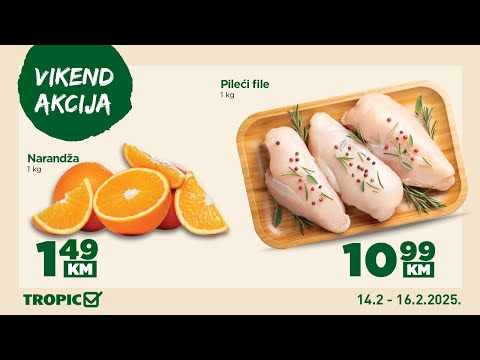 Tropic Vikend Akcija 14.2-16.2.2025.