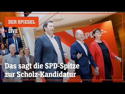 Livestream: Das sagt die SPD-Spitze zur Kür von Olaf Scholz  | DER SPIEGEL