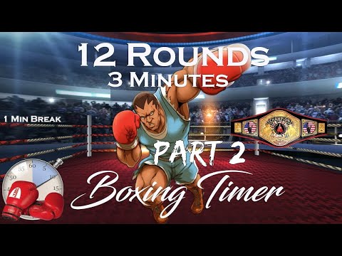 12 Round Boxing Workout Challenge / Training Timer - 12 Rounds- 3 Minutes and 1 minute break