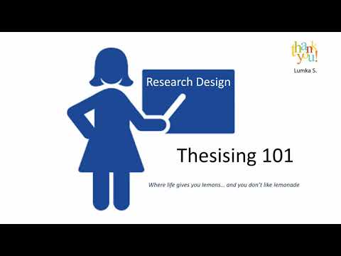 Research Design | Part 1 - How to create a Research Design