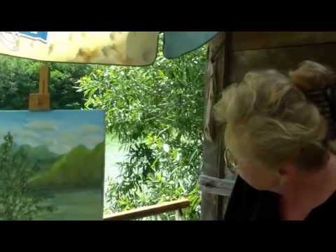 Ankica u završnoj fazi rada na svojoj slici