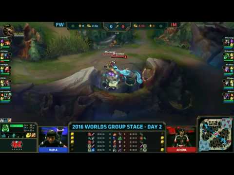 FW vs IM - Week 1 Day 2 | Group B LoL S6 World Championship 2016 W1D2 | Flash Wolves vs I May