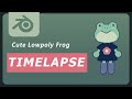 Cute Low Poly Frog In Blender Timelapse Commentary