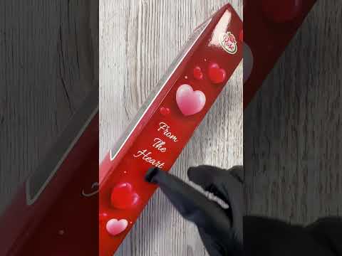 Mars 😋❣ Gold Foil Milk Chocolate Red Rose Chocolate Filling Platter ASMR #asmr #sweet #mars #rose