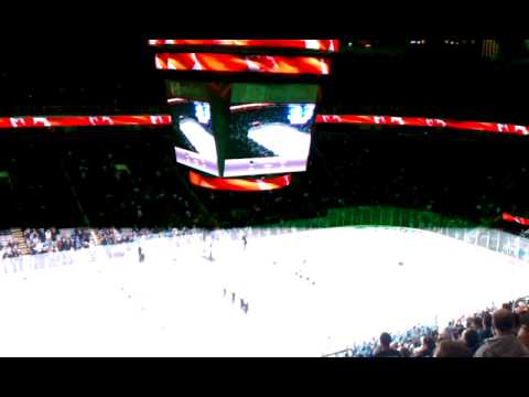 Canadian / American National Anthem's at Flames / Sharks Hockey Game