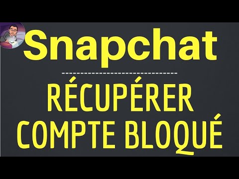 RECUPERER COMPTE Snapchat bloqué, comment récupérer et DEBLOQUER un Snapchat compte bloqué