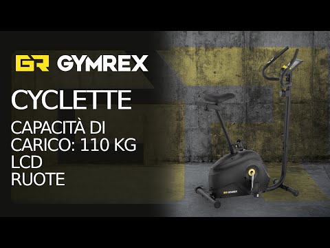 Video - Cyclette - Volano 4 kg - Fino a 110 kg - LCD - Altezza 72 - 88,5 cm