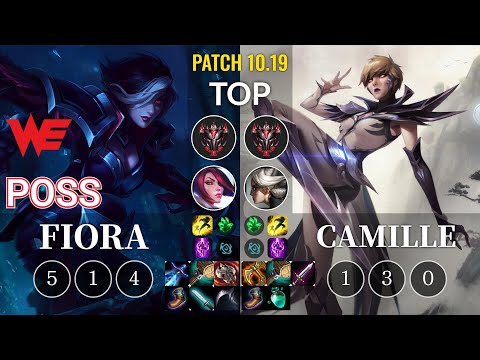 WE Poss Fiora vs Camille Top - KR Patch 10.19