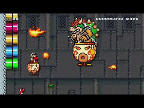 Bowser's Castle Snes Remake by DJ Reed - Super Mario Maker 2 - No Commentary 1bu